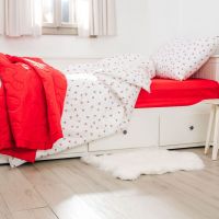 Kids bed linen Lunaja– red