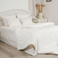 Bed linen Organic Tia with ties - cream