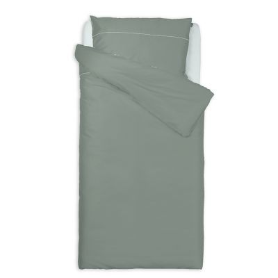 Posteljnina Basic – sivo-zelena