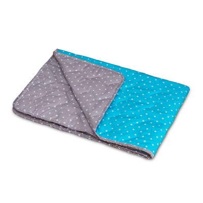 Children’s quilt Pikapoka - turquoise/brown 