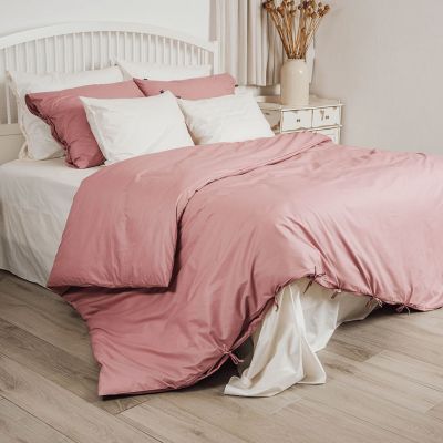 Bed linen Organic Tia with ties – rose