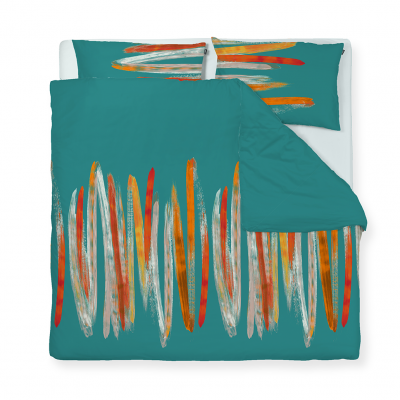 Art bed linen - teal