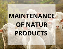 Maintenance of products from organically processed cotton and organic wool, washable wool