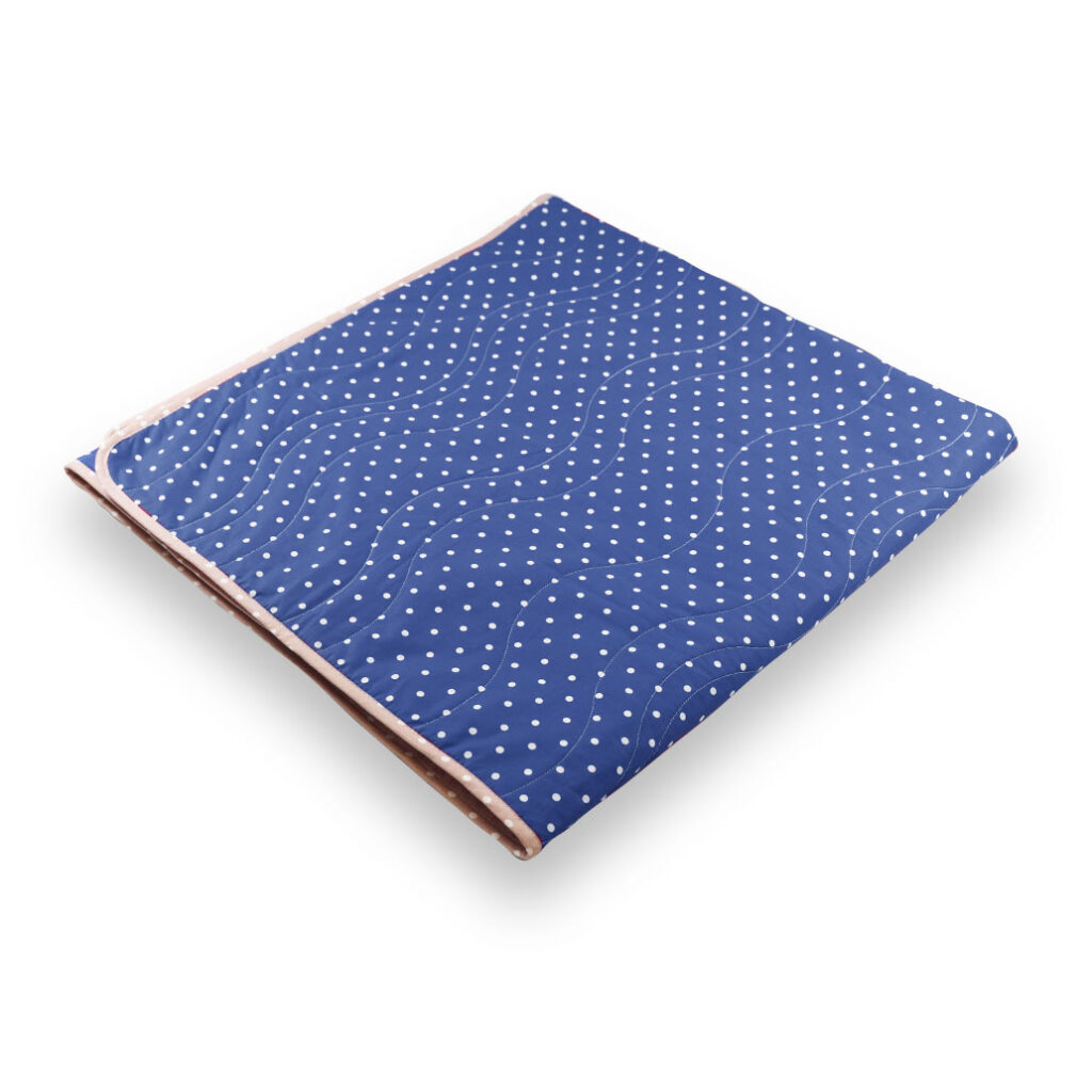 prešita odeja pikapoka modra1