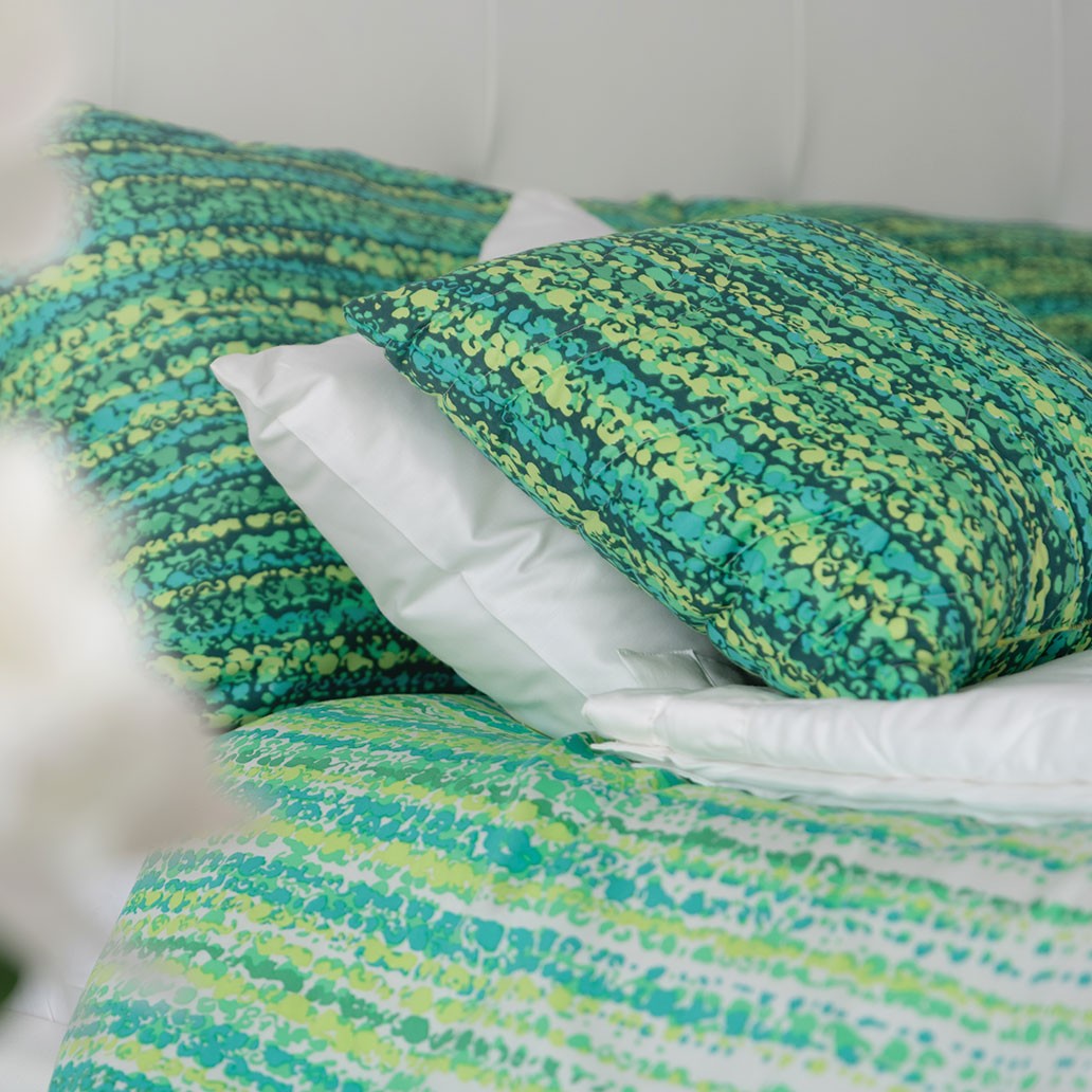 satenasta posteljnina vivia zelena 56