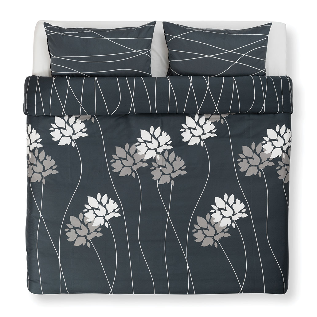 posteljnina anikka antracit tloris dvojna