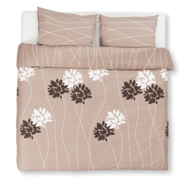 posteljnina anikka svetlo rjava tloris dvojna