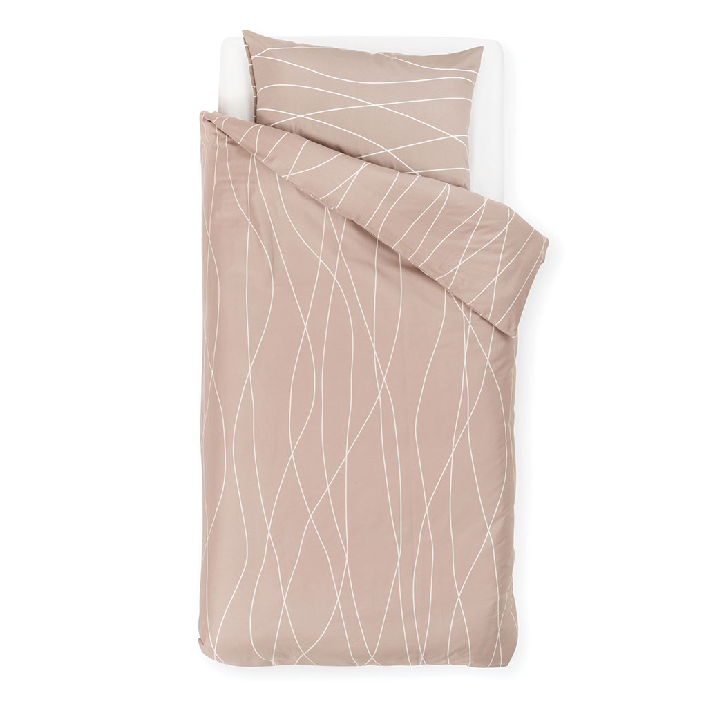 posteljnina anikka val svetlo rjava tloris enojna