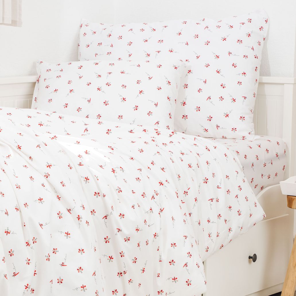 otroška posteljnina lunaja rdeča image 4