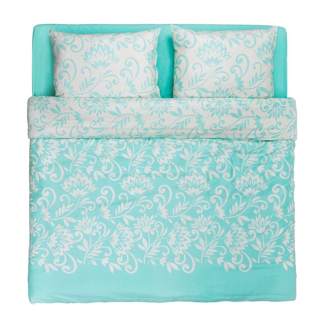 posteljnina floris mint dvojna tloris