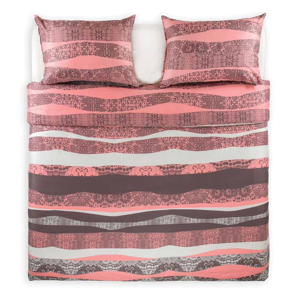 posteljnina allegra roza dvojna tloris
