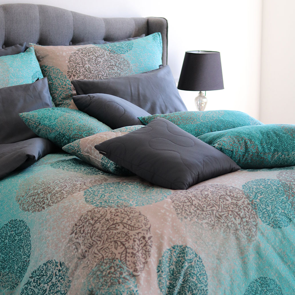 satenasta posteljnina prestige turkizna 8