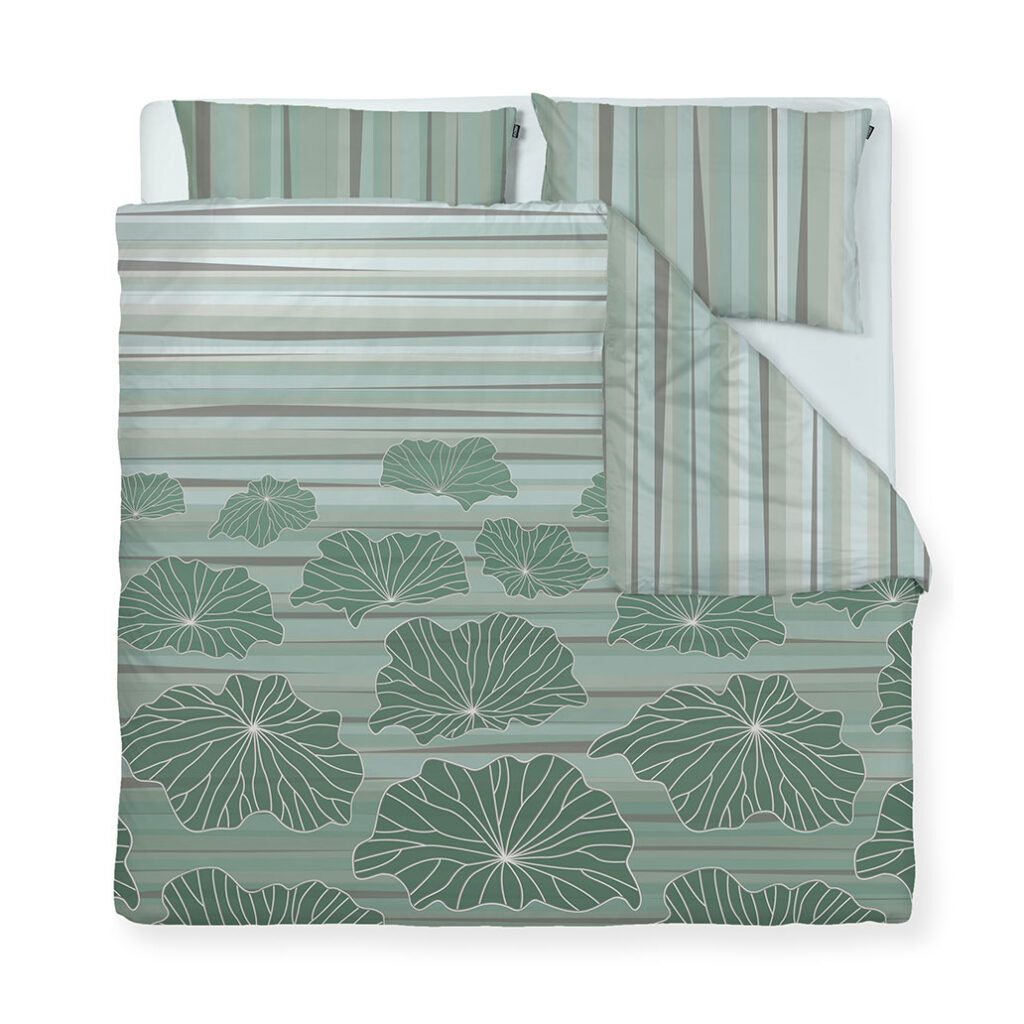 posteljnina mist dvojna zelena