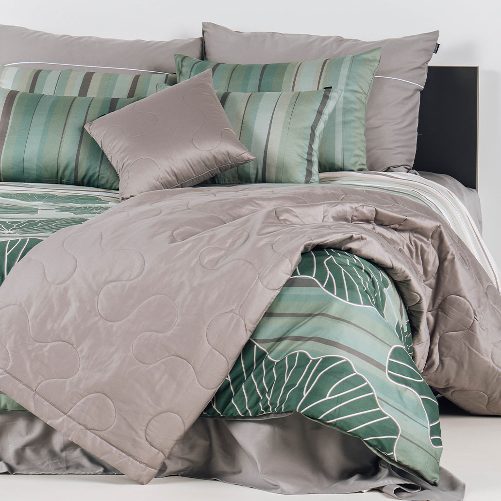 posteljnina mist dvojna zelena 3