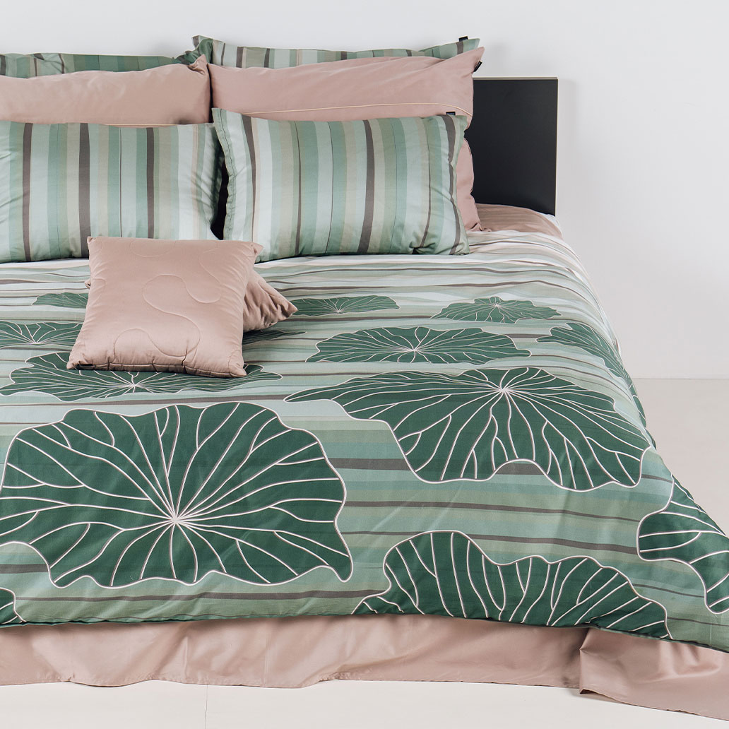 posteljnina mist dvojna zelena 2