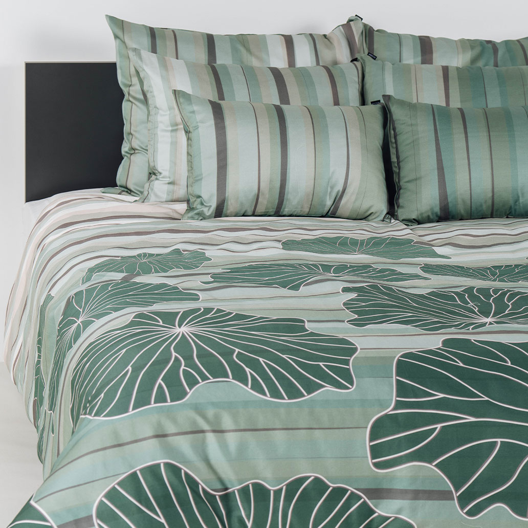 posteljnina mist dvojna zelena 1