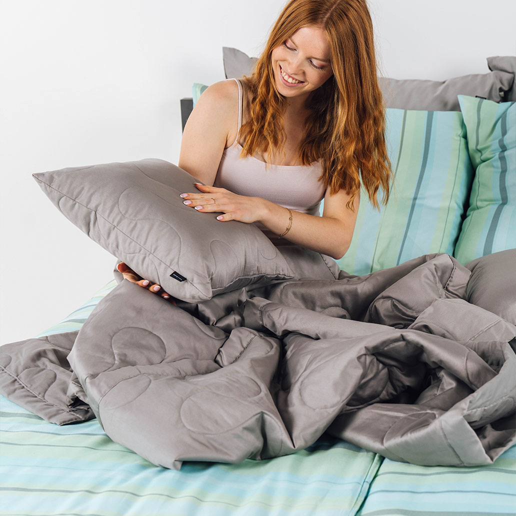 bombažna posteljnina zarja modra 1