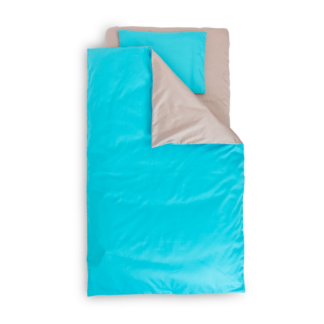 satenasta otroška posteljnina amor turkizna 6