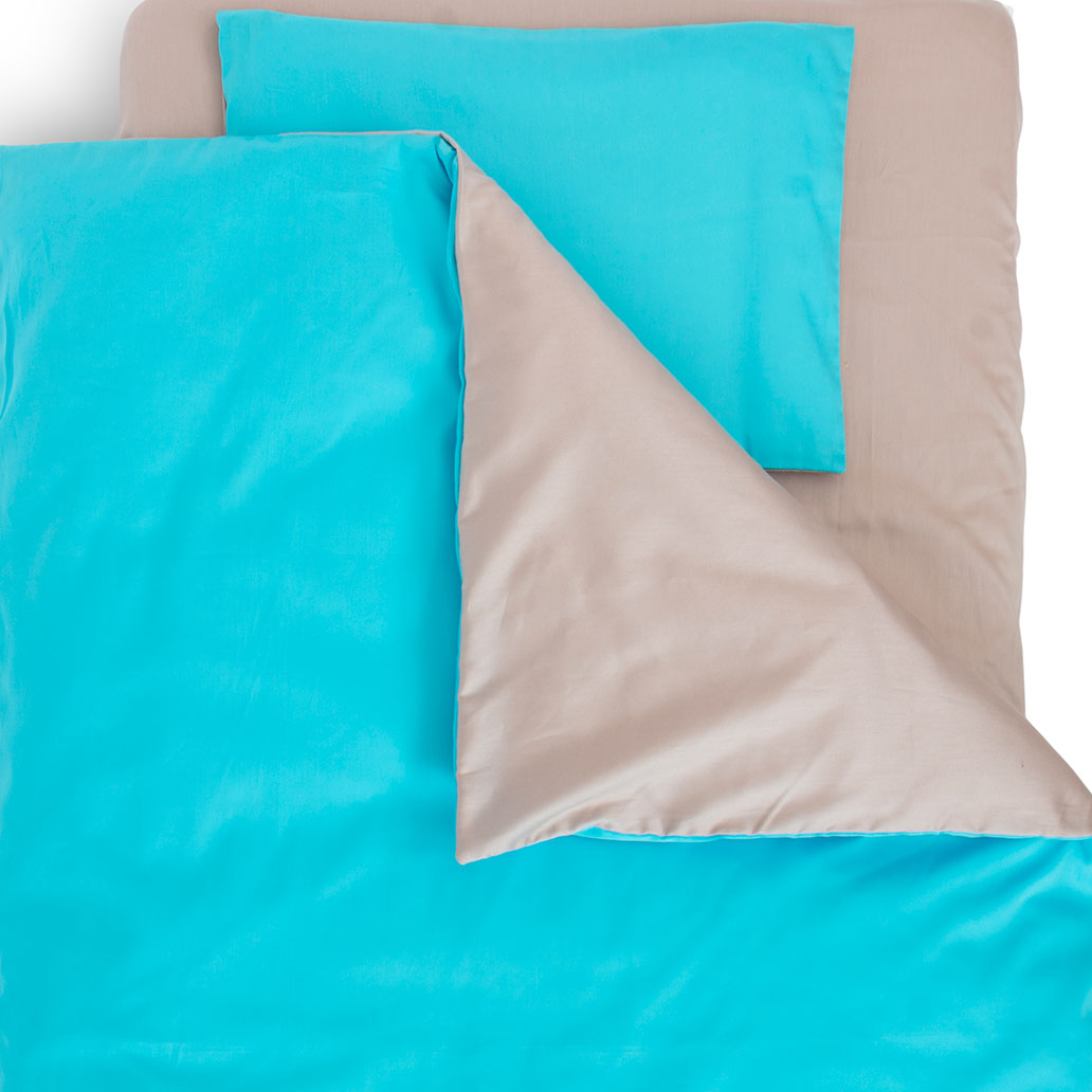 satenasta otroška posteljnina amor turkizna 5