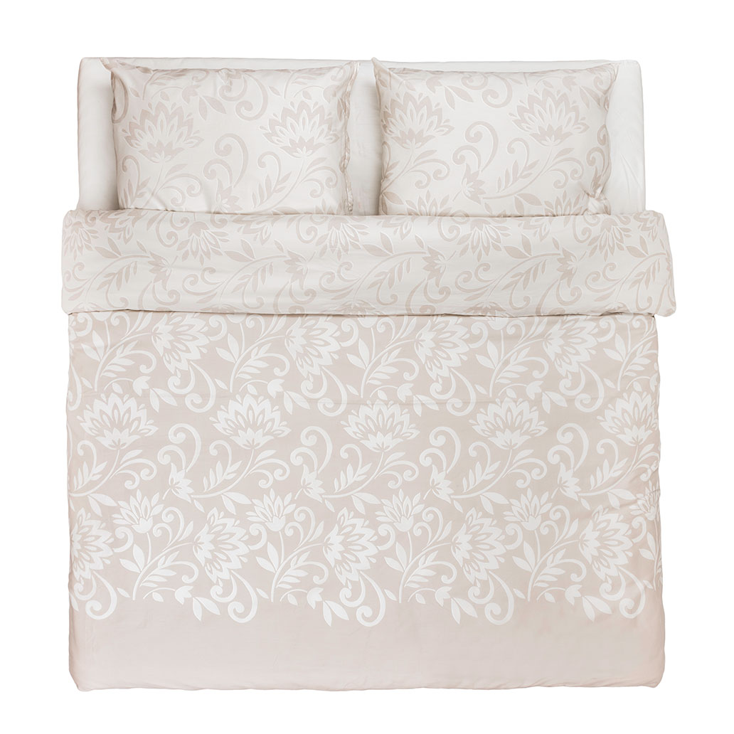 posteljnina floris bež dvojna tloris