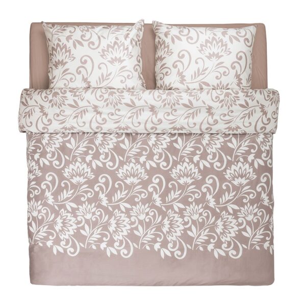 posteljnina floris dvojna rjava tloris