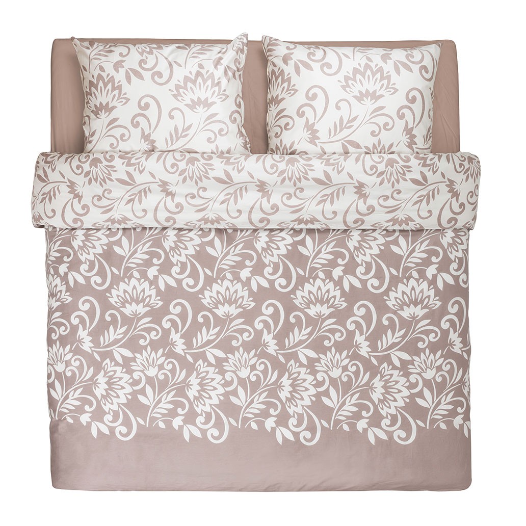 posteljnina floris dvojna rjava tloris