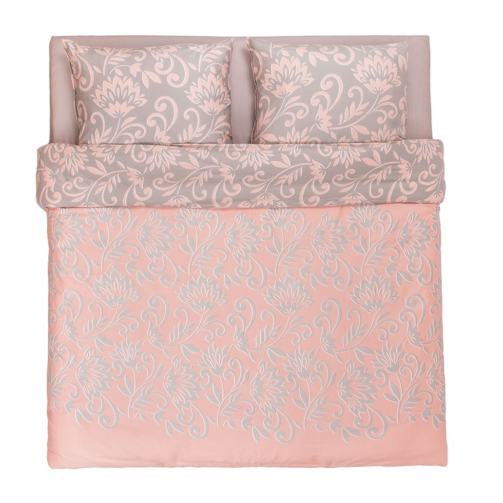 posteljnina floris roza dvojna tloris