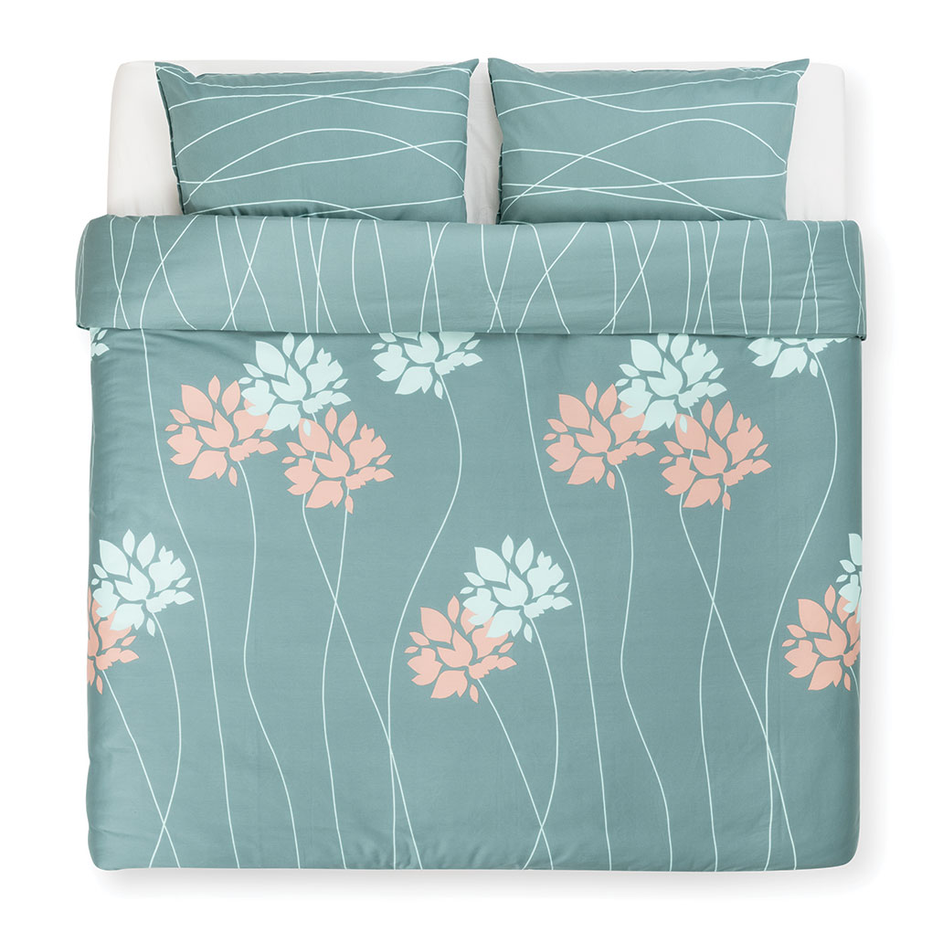 posteljnina anikka petrolej dvojna tloris