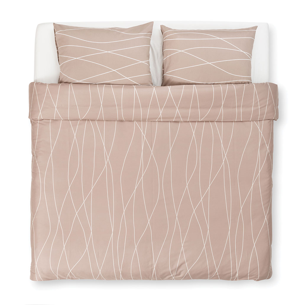 posteljnina anikka val svetlo rjava tloris dvojna