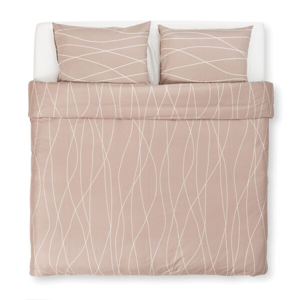 posteljnina anikka val svetlo rjava tloris dvojna