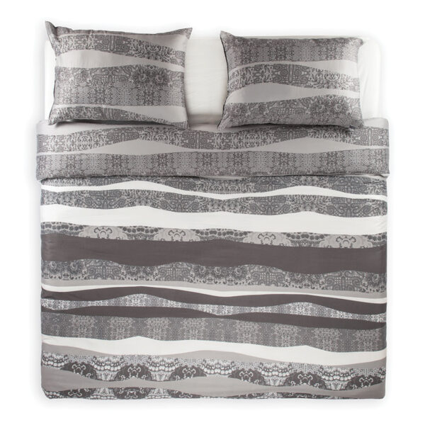 posteljnina allegra siva tloris dvojna