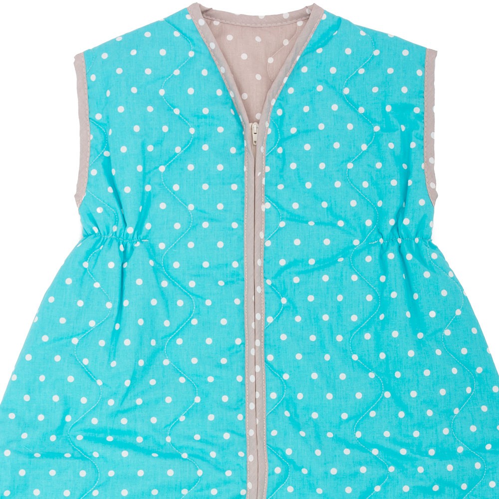 spalna vreča pikapoka turkizna z zadrgo 1