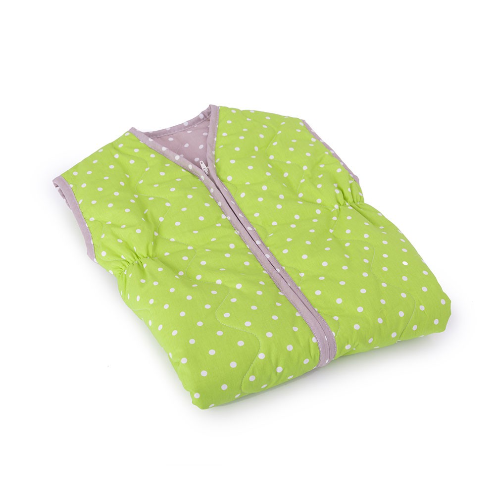 spalna vreča pikapoka zelena z zadrgo 2