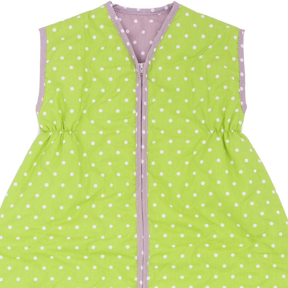 spalna vreča pikapoka zelena z zadrgo 1