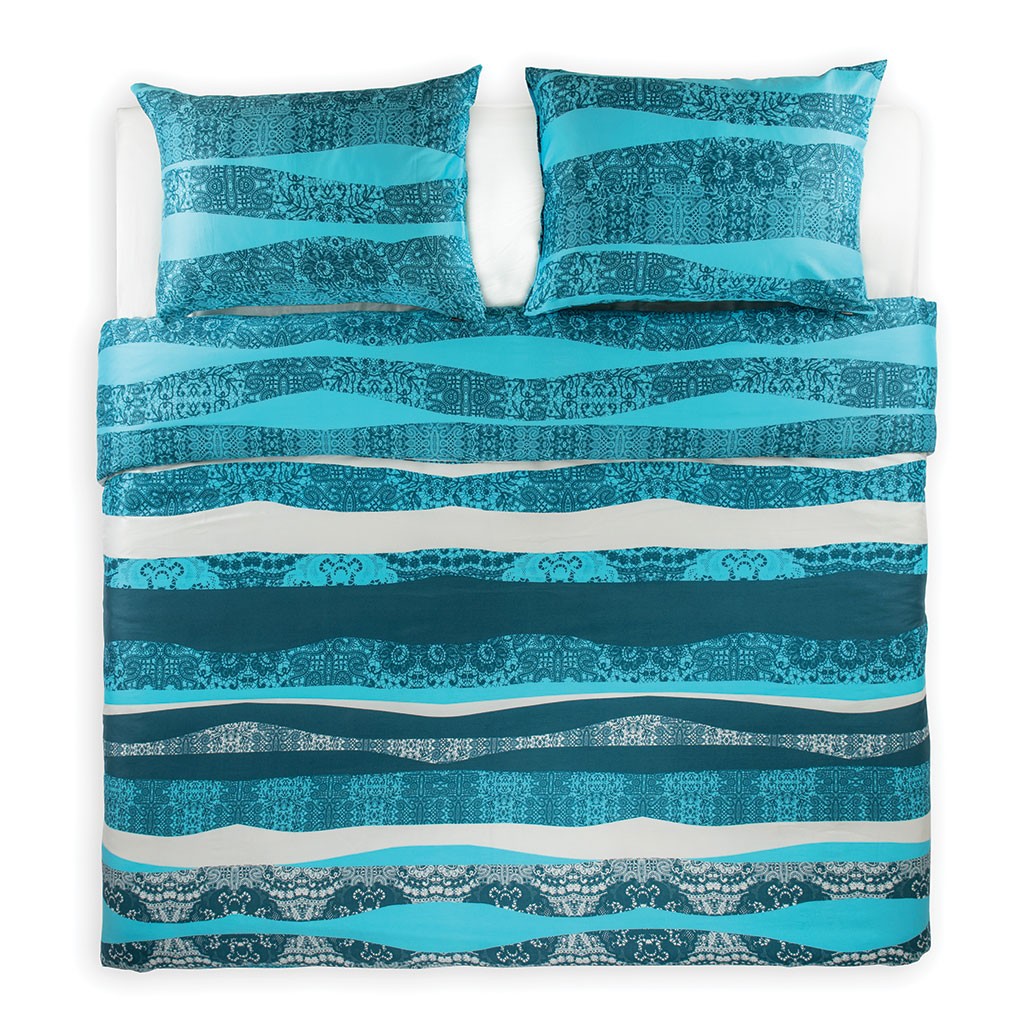 posteljnina allegra turkizna dvojna tloris