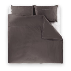 posteljnina basic temno rjava