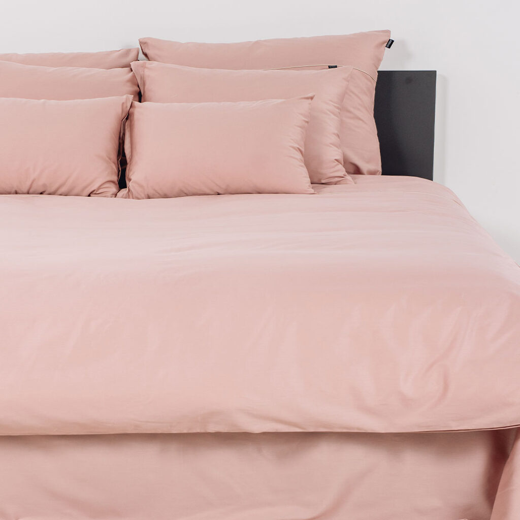 enobarvna posteljnina basic sdimno roza 6