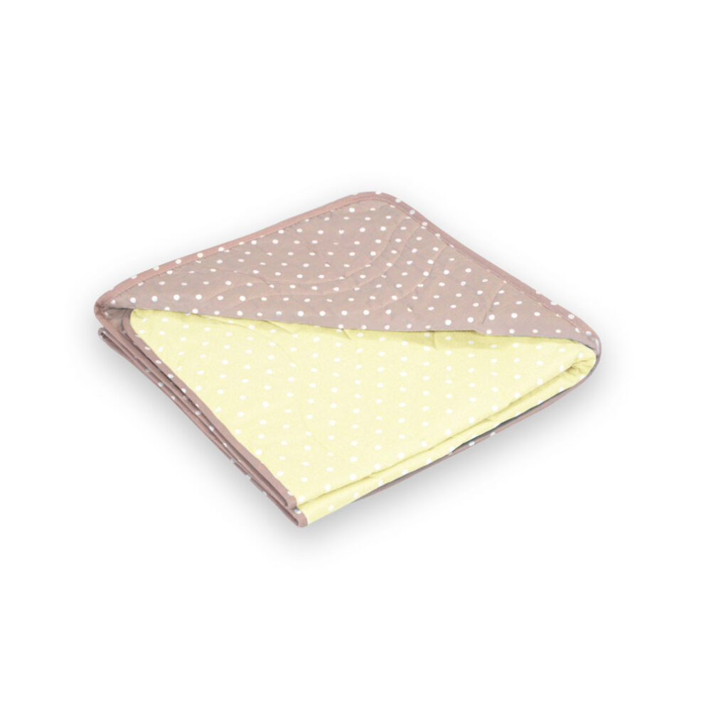 otroška odeja pikapoka rumeno rjava