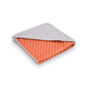 otroška odeja pikapoka oranžno siva