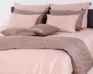 enobarvna posteljnina basic sdimno roza 11