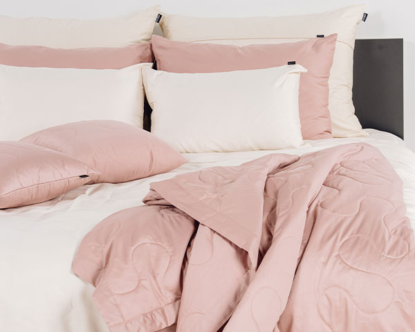 enobarvna posteljnina basic sdimno roza 9