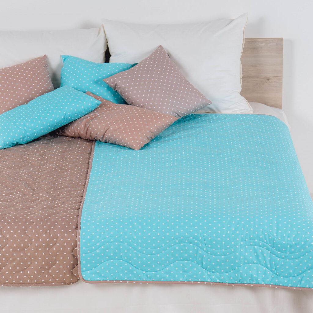 posteljnina pikpoka turkizna okrasni 2333