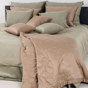 enobarvna posteljnina basic sivo zelena 3