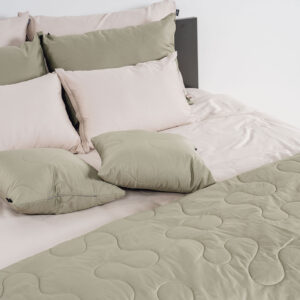 enobarvna posteljnina basic srebrno siva 8