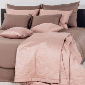 enobarvna posteljnina basic temno rjava 4