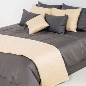 enobarvna posteljnina basic temno siva 2