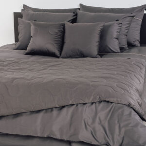 enobarvna posteljnina basic temno siva 3