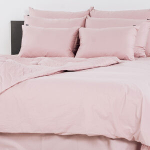 posteljnina lia organic roza tloris dvojna 1