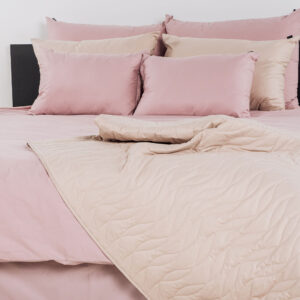 posteljnina lia organic roza tloris dvojna 3