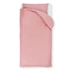 posteljnina lia organic roza tloris enojna